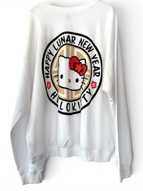 Hello Kitty sweatshirt, size L, new, soft and cozy, oversized